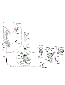 Pump parts for Bosch Dishwasher SPV5ES53UC/26 from AppliancePartsPros.com