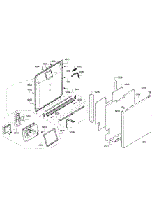 Door Assembly parts for Bosch Dishwasher SHE8PT55UC/02 from AppliancePartsPros.com