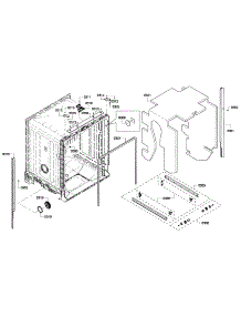Cabinet parts for Bosch Dishwasher SHE6AP06UC/02 from AppliancePartsPros.com