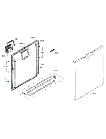 Door Section parts for Bosch Dishwasher SHE4AP06UC/06 from AppliancePartsPros.com