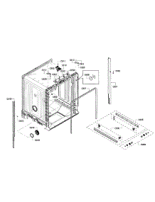 Cabinet parts for Bosch Dishwasher SHE4AP06UC/06 from AppliancePartsPros.com