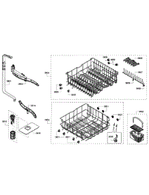 Baskets Section parts for Bosch Dishwasher SHE4AP06UC/06 from AppliancePartsPros.com