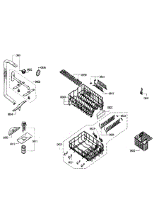 Racks parts for Bosch Dishwasher SPV5ES53UC/26 from AppliancePartsPros.com