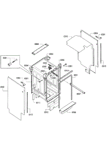 Cabinet parts for Bosch Dishwasher SPX5ES55UC/30 from AppliancePartsPros.com