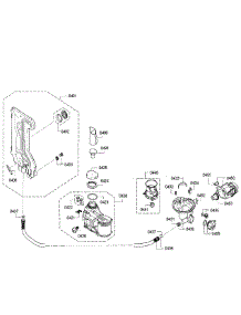 Pump parts for Bosch Dishwasher SPX5ES55UC/30 from AppliancePartsPros.com