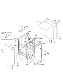 Cabinet parts for Bosch Dishwasher SPV5ES53UC/28 from AppliancePartsPros.com