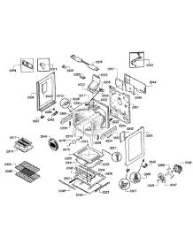 Cabinet Assembly parts for Bosch Range HGS5053UC/08 from AppliancePartsPros.com