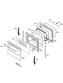 Door Assembly parts for Bosch Range HGS5053UC/08 from AppliancePartsPros.com
