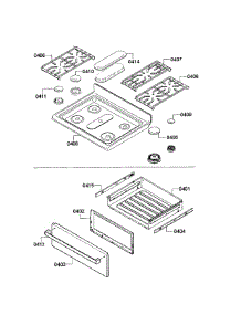 Top Assembly  /  Drawer parts for Bosch Range HGS5053UC/10 from AppliancePartsPros.com