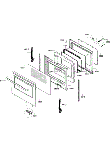 Door Assembly parts for Bosch Range HGS5053UC/10 from AppliancePartsPros.com