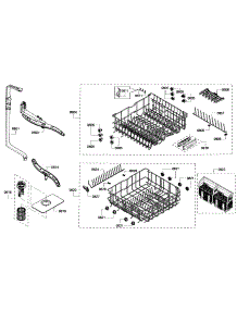 Racks Assembly parts for Bosch Dishwasher SHE6AP02UC/03 from AppliancePartsPros.com
