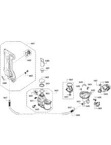 Pump parts for Bosch Dishwasher SPV5ES53UC/07 from AppliancePartsPros.com