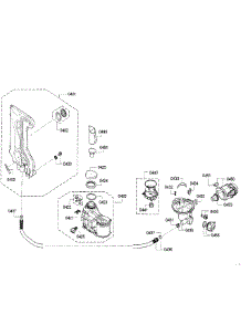Pump parts for Bosch Dishwasher SPV5ES53UC/20 from AppliancePartsPros.com