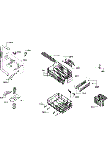 Racks parts for Bosch Dishwasher SPV5ES53UC/20 from AppliancePartsPros.com