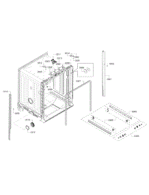 Frame parts for Bosch Dishwasher SHE4AP06UC/05 from AppliancePartsPros.com