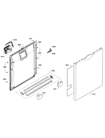 Door Assembly parts for Bosch Dishwasher SHE6AP05UC/02 from AppliancePartsPros.com