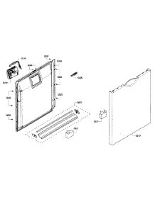 Door Assembly parts for Bosch Dishwasher SHE4AP06UC/03 from AppliancePartsPros.com