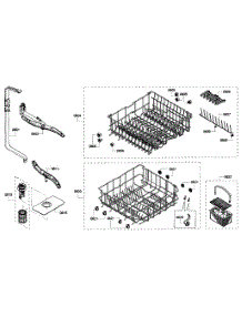 Rack Assembly parts for Bosch Dishwasher SHE4AP06UC/03 from AppliancePartsPros.com