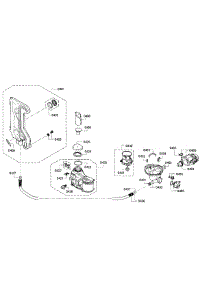 Pump Section parts for Bosch Dishwasher SPE68U55UC/33 from AppliancePartsPros.com