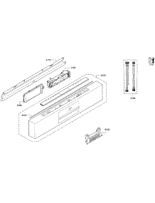 Control Panel parts for Bosch Dishwasher SHE9PT55UC/B3 from AppliancePartsPros.com