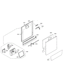 Door Section parts for Bosch Dishwasher SHE9PT55UC/B3 from AppliancePartsPros.com