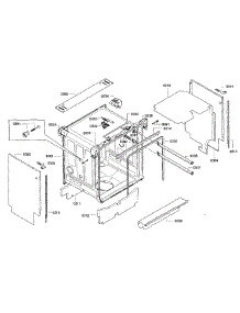 Cabinet Section parts for Bosch Dishwasher SHE9PT55UC/B3 from AppliancePartsPros.com