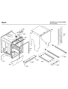 Frame parts for Bosch Dishwasher SHXM65W55N/01 from AppliancePartsPros.com