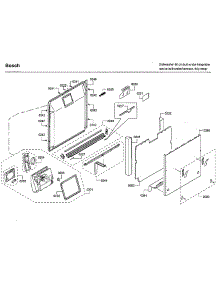 Door parts for Bosch Dishwasher SHVM78W53N/01 from AppliancePartsPros.com