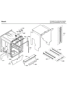 Frame parts for Bosch Dishwasher SHVM78W53N/01 from AppliancePartsPros.com