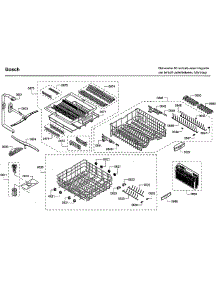 Rack parts for Bosch Dishwasher SHVM78W53N/01 from AppliancePartsPros.com