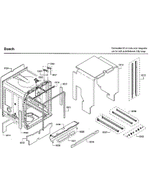 Frame parts for Bosch Dishwasher SHVM98W73N/01 from AppliancePartsPros.com