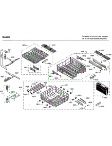 Rack parts for Bosch Dishwasher SHVM98W73N/01 from AppliancePartsPros.com