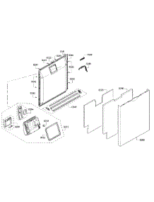 Door Section parts for Bosch Dishwasher SHS5AVF2UC/22 from AppliancePartsPros.com