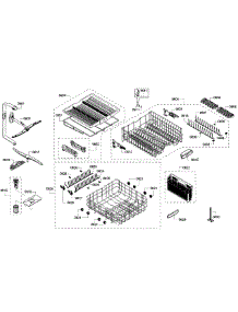 Baskets parts for Bosch Dishwasher SHP68T55UC/07 from AppliancePartsPros.com