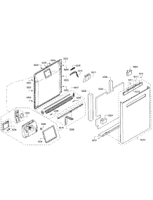 Door Section parts for Bosch Dishwasher SHP7PT55UC/07 from AppliancePartsPros.com