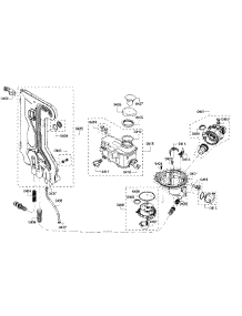 Pump Section parts for Bosch Dishwasher SHP7PT55UC/07 from AppliancePartsPros.com