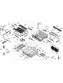 Baskets parts for Bosch Dishwasher SHP7PT55UC/07 from AppliancePartsPros.com