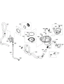 Pump Section parts for Bosch Dishwasher SHS5AV56UC/22 from AppliancePartsPros.com