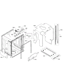 Cabinet parts for Bosch Dishwasher SHS5AV55UC/22 from AppliancePartsPros.com