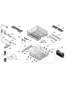 Baskets parts for Bosch Dishwasher SHS5AV55UC/22 from AppliancePartsPros.com