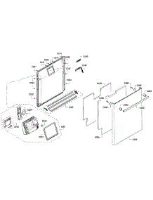 Door Section parts for Bosch Dishwasher SHX5AV55UC/22 from AppliancePartsPros.com