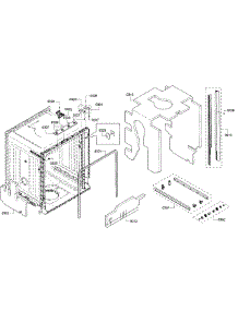 Cabinet parts for Bosch Dishwasher SHX5AV55UC/22 from AppliancePartsPros.com
