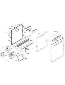 Door Section parts for Bosch Dishwasher SHP68TL5UC/07 from AppliancePartsPros.com