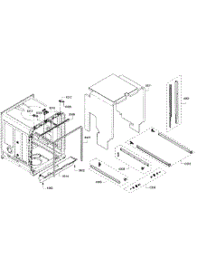 Cabinet parts for Bosch Dishwasher SHP68TL5UC/07 from AppliancePartsPros.com