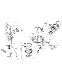 Pump Section parts for Bosch Dishwasher SHP68TL5UC/07 from AppliancePartsPros.com