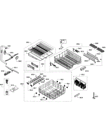 Baskets parts for Bosch Dishwasher SHP68TL5UC/07 from AppliancePartsPros.com