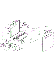 Door Section parts for Bosch Dishwasher SHP65T56UC/07 from AppliancePartsPros.com
