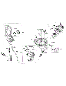 Pump Section parts for Bosch Dishwasher SHP65T56UC/07 from AppliancePartsPros.com