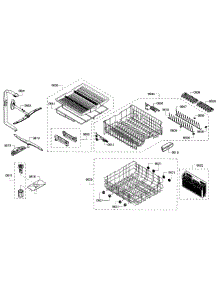 Baskets parts for Bosch Dishwasher SHP65T56UC/07 from AppliancePartsPros.com