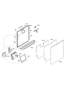 Door Section parts for Bosch Dishwasher SHS5AV52UC/22 from AppliancePartsPros.com